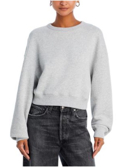 Rag & Bone Vintage Inspired Terry Cropped Sweatshirt- Size Xl